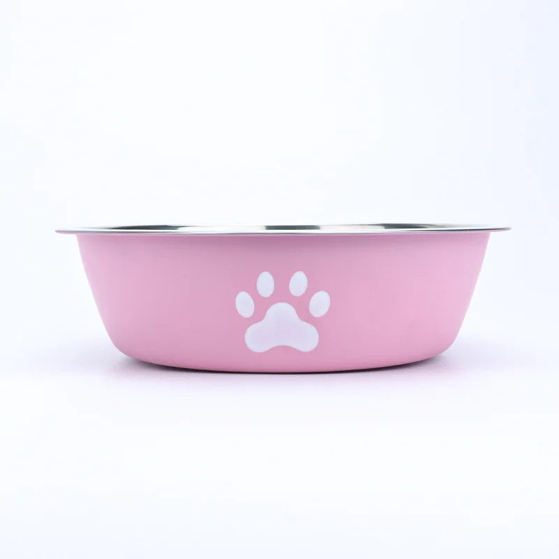 Tigela para cachorro nova tigela para animais de estimação grande capacidade tigela de comida para cachorro aço inoxidável anti-capotamento tigela para cachorro doméstico suprimentos para animais de estimação