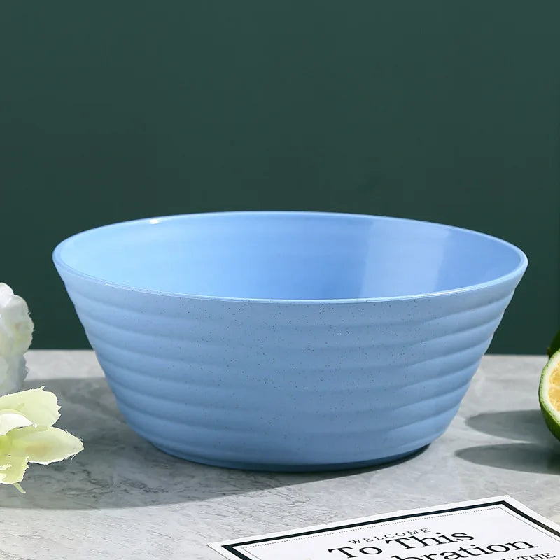 Tigela de sopa de palha de trigo, utensílios de mesa de plástico para micro-ondas, tigelas de salada de frutas, pratos de macarrão para cereais, pratos de jantar, utensílios de cozinha