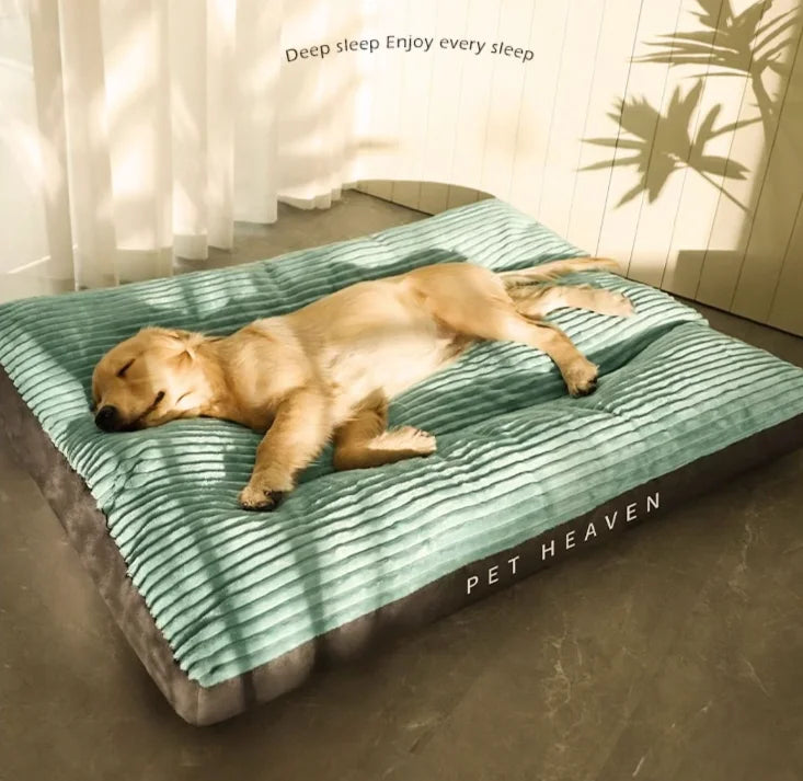 Soft Pet Dog Bed Winter Warm Dog Sleeping Mat Corduroy Pet Mat for Cats Dogs Fluff Sleeping Removable Pet Beds Pet Supplies