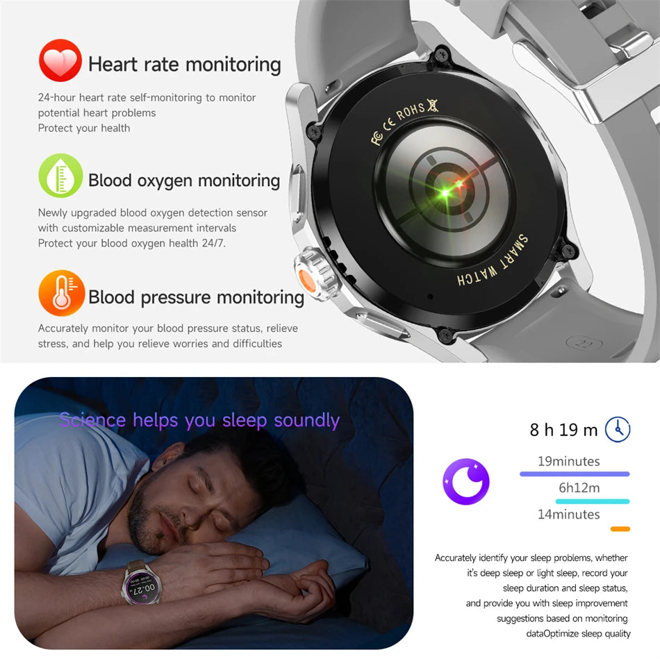 Novo 2025 para Xiaomi S4 Ultra Smart Watch Masculino AMOLED Esporte ao Ar Livre NFC GPS Rastreador de Frequência Cardíaca À Prova D'água Bluetooth Chamada Smartwatch