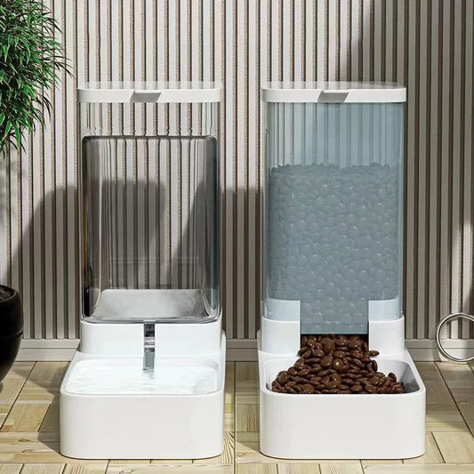 Pet acessories Dog Automatic Feeder Transparent Automatic Gravity Cat Water Bowl High Capacity Food Storage  Container Cat And Dog Accessories