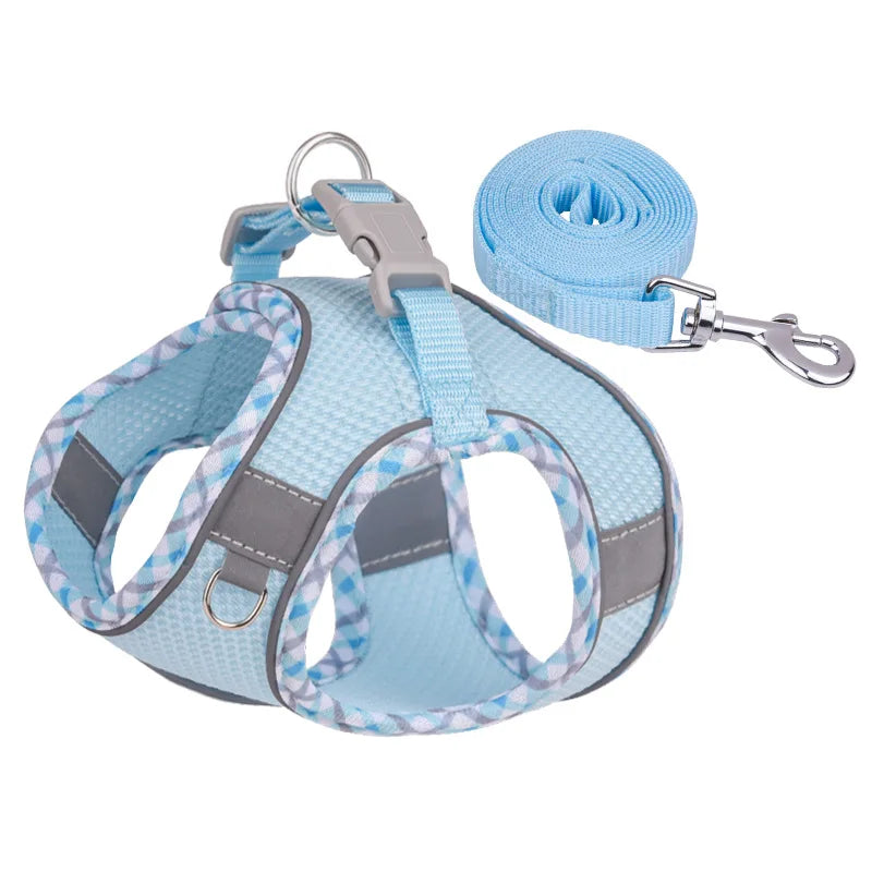 Outdoor Walking Pincher Dog Harness and Leash Set for Small Medium Dogs Chihuahua mascotas Vest Harnesses Pomerian Accessories