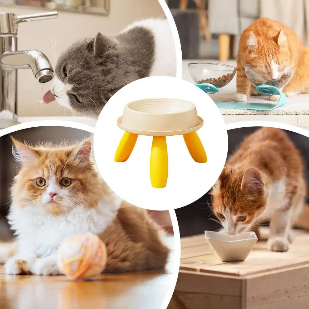Tigela de alimentação para animais de estimação da moda para cães e gatos, tigela alta anti-vômito, alimentador para animais de estimação, prato elevado para gatinhos, uso diário para filhotes