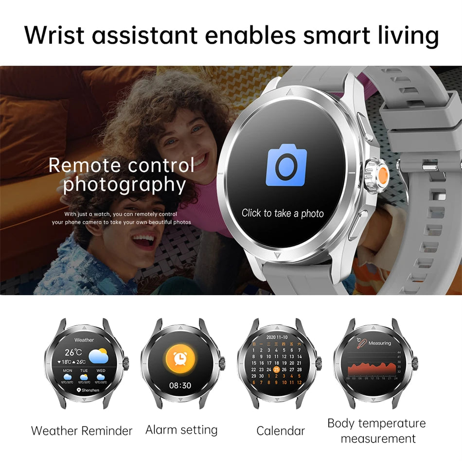 Novo 2025 para Xiaomi S4 Ultra Smart Watch Masculino AMOLED Esporte ao Ar Livre NFC GPS Rastreador de Frequência Cardíaca À Prova D'água Bluetooth Chamada Smartwatch