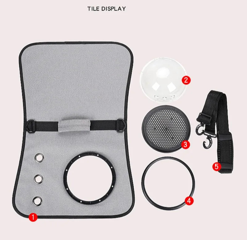 Mochila portátil para animais de estimação para viagens ao ar livre, mochila dobrável transparente para gatos, adequada para cães e gatos, bolsa respirável para viagens